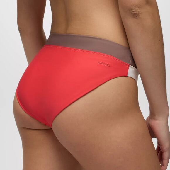 Prana Baja Bound Summer Wave Swim Bottom Women's M Rose Fire Colorblock Sporty - Picture 3 of 7